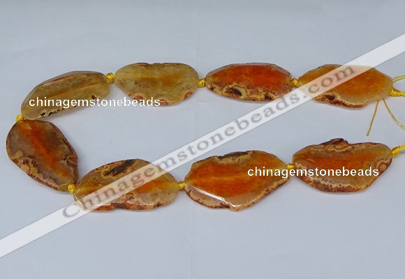 CNG2950 15.5 inches 25*35mm - 30*50mm freeform agate beads