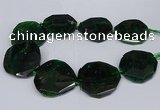 CNG2962 15.5 inches 42*45mm - 45*50mm faceted freeform agate beads