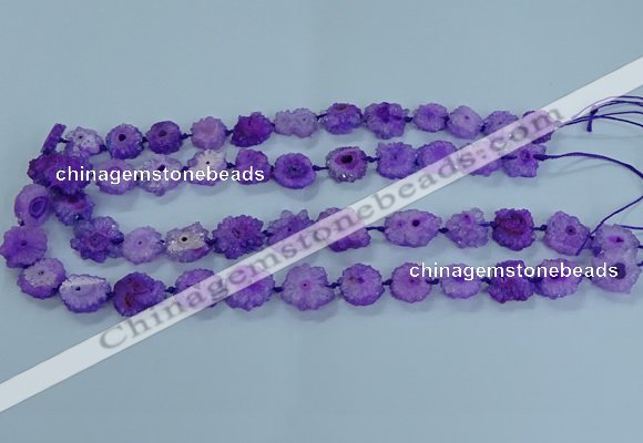 CNG2967 15.5 inches 8*10mm - 15*18mm freeform druzy agate beads