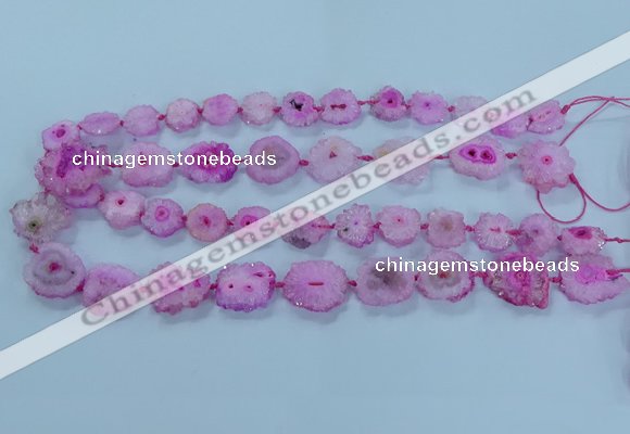CNG2968 15.5 inches 8*10mm - 15*18mm freeform druzy agate beads
