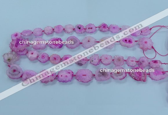 CNG2968 15.5 inches 8*10mm - 15*18mm freeform druzy agate beads