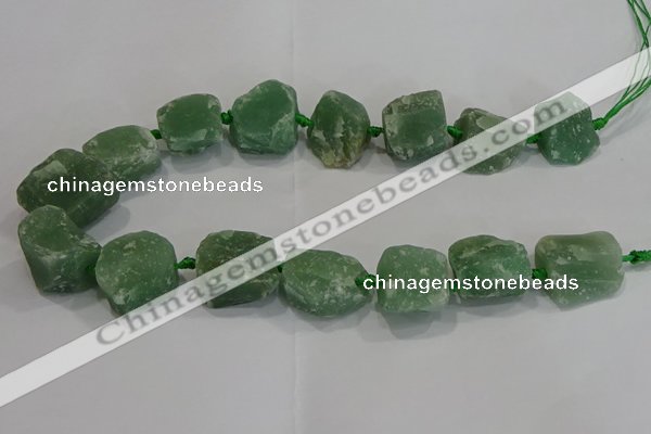 CNG3007 15.5 inches 15*20mm - 22*30mm nuggets green aventurine beads