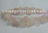 CNG3016 15.5 inches 15*20mm - 22*30mm nuggets rose quartz beads