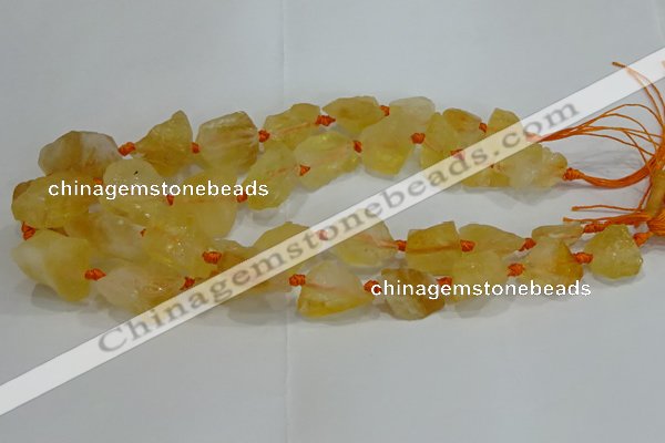 CNG3017 15.5 inches 15*20mm - 22*30mm nuggets citrine beads