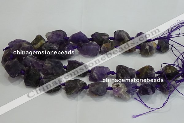 CNG3019 15.5 inches 15*20mm - 22*30mm nuggets amethyst beads