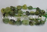 CNG3020 15*20mm - 22*30mm nuggets green rutilated quartz beads