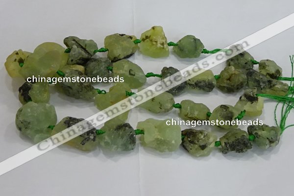 CNG3020 15*20mm - 22*30mm nuggets green rutilated quartz beads