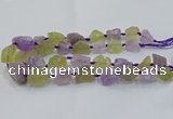 CNG3022 15*20mm - 22*30mm nuggets amethyst & lemon quartz beads