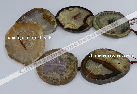 CNG3031 15.5 inches 50*55mm - 60*70mm freeform druzy agate beads