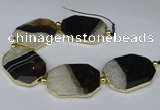 CNG3033 7.5 inches 30*40mm - 35*45mm faceted freeform druzy agate beads