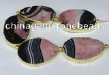 CNG3038 7.5 inches 35*45mm - 40*55mm freeform druzy agate beads