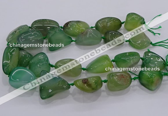 CNG3051 25*30mm - 30*40mm nuggets agate gemstone beads