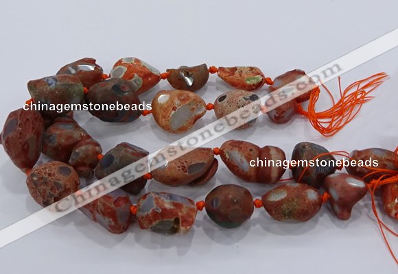 CNG3055 25*30mm - 30*40mm nuggets agate gemstone beads