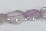 CNG309 15.5 inches 15*22mm faceted nuggets amethyst gemstone beads