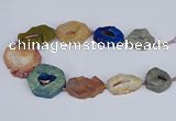 CNG3096 15.5 inches 25*30mm - 35*50mm freeform plated druzy agate beads