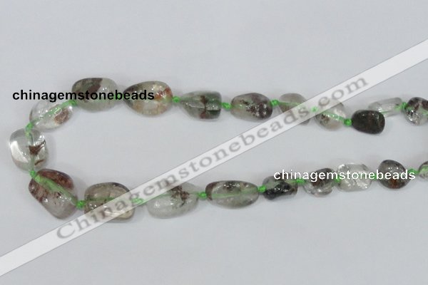 CNG312 15.5 inches 10*12mm – 18*25mm nuggets green-phantom beads