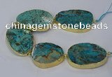 CNG3121 8 inches 30*45mm - 40*50mm freeform ocean agate beads
