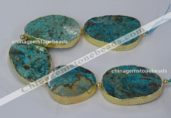 CNG3121 8 inches 30*45mm - 40*50mm freeform ocean agate beads