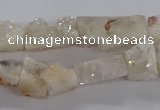 CNG3150 15.5 inche 8*15mm - 11*20mm freeform plated druzy agate beads