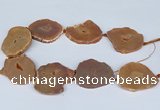 CNG3184 15.5 inches 40*45mm - 45*55mm freeform plated druzy agate beads