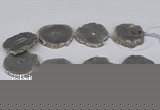 CNG3185 15.5 inches 40*45mm - 45*55mm freeform plated druzy agate beads