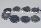CNG3186 15.5 inches 40*45mm - 45*55mm freeform plated druzy agate beads