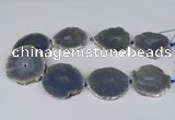 CNG3186 15.5 inches 40*45mm - 45*55mm freeform plated druzy agate beads