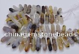 CNG3210 15.5 inches 10*25mm - 12*45mm faceted nuggets Montana agate beads