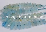 CNG3225 15.5 inches 10*25mm - 12*45mm faceted nuggets agate beads