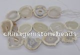 CNG3300 30*35mm - 35*40mm freeform druzy agate beads