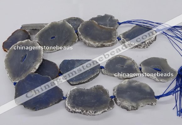 CNG3303 30*40mm - 45*55mm freeform druzy agate beads