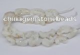 CNG3306 20*30mm - 30*45mm freeform plated druzy agate beads