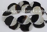 CNG3312 40*45mm - 45*55mm freeform druzy agate gemstone beads