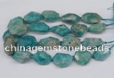 CNG3315 25*30mm - 30*45mm faceted freeform amazonite beads