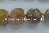 CNG332 15.5 inches 8*10mm - 15*18mm faceted nuggets agate beads