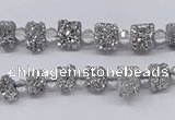 CNG3324 15.5 inches 4*6mm - 8*10mm nuggets plated druzy agate beads