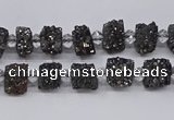 CNG3330 15.5 inches 4*6mm - 8*10mm nuggets plated druzy agate beads