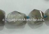 CNG335 15.5 inches 8*10mm - 15*18mm faceted nuggets agate beads