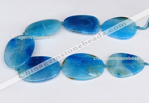 CNG3352 15.5 inches 40*50mm - 45*60mm freeform agate beads