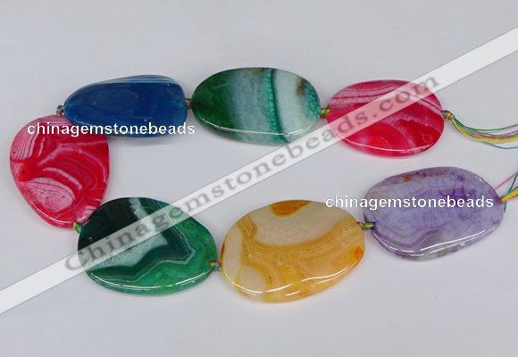 CNG3355 15.5 inches 40*50mm - 45*60mm freeform agate beads