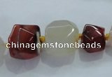 CNG336 15.5 inches 8*10mm - 15*18mm faceted nuggets agate beads