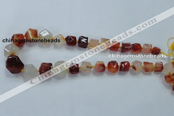 CNG336 15.5 inches 8*10mm - 15*18mm faceted nuggets agate beads