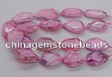 CNG3360 15.5 inches 30*35mm - 35*45mm faceted freeform agate beads