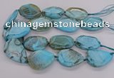 CNG3361 15.5 inches 30*35mm - 35*45mm faceted freeform agate beads