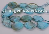 CNG3361 15.5 inches 30*35mm - 35*45mm faceted freeform agate beads