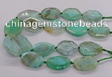 CNG3362 15.5 inches 30*35mm - 35*45mm faceted freeform agate beads