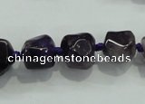 CNG337 15.5 inches 8*10mm - 15*18mm faceted nuggets amethyst beads