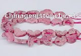 CNG3376 20*30mm - 30*45mm freeform plated druzy agate beads