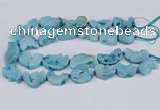 CNG3377 20*30mm - 30*45mm freeform plated druzy agate beads