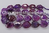 CNG3401 15.5 inches 28*30mm - 30*32mm faceted freeform agate beads